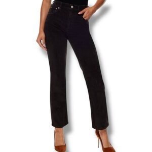 Aritzia Denim Forum The Arlo High Rise Straight Leg Jeans Black 28L